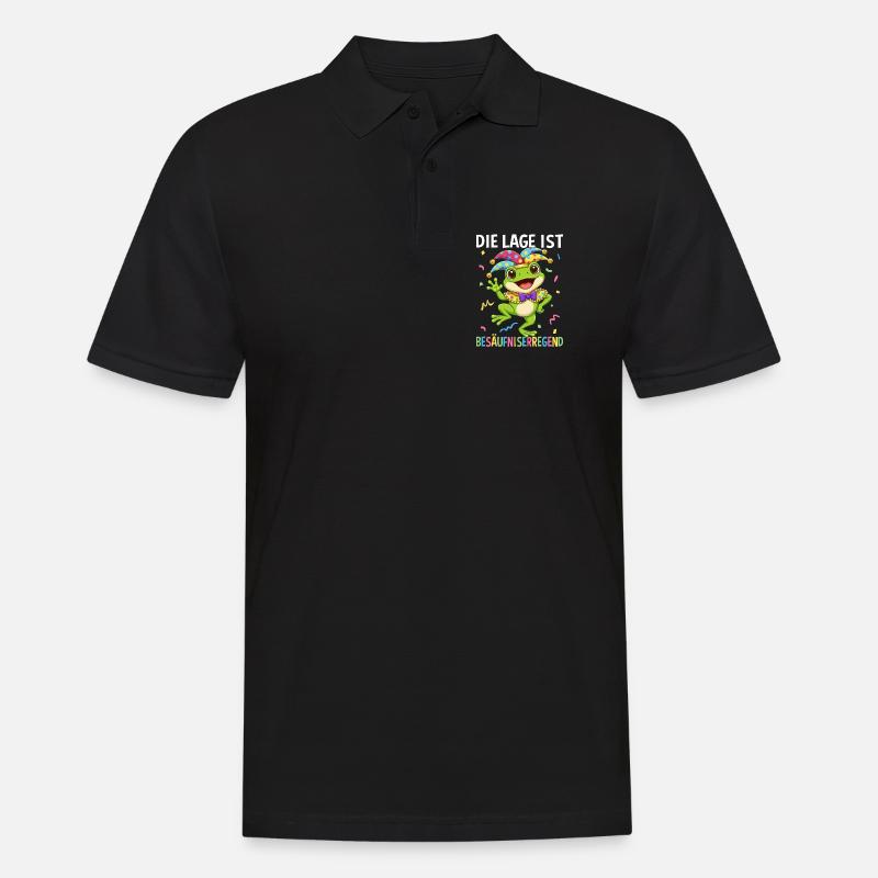 Die Lage Ist Besäufniserregend - Männer Poloshirt - Schwarz
