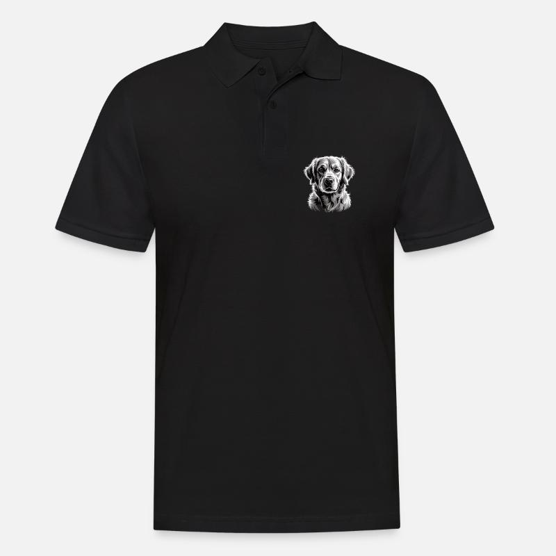 Labrador - Männer Poloshirt - Schwarz