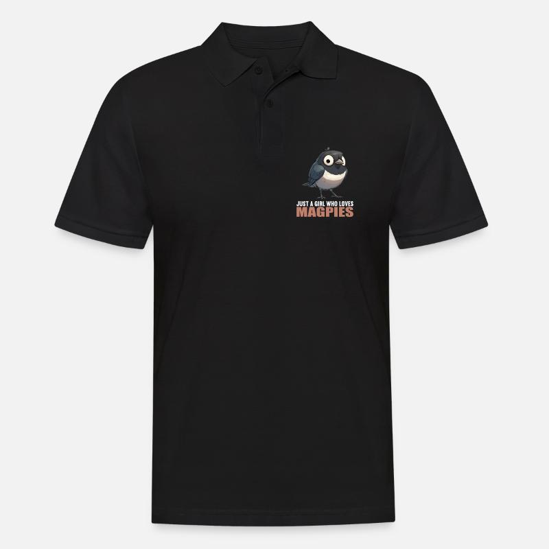Elstern Elster - Männer Poloshirt - Schwarz