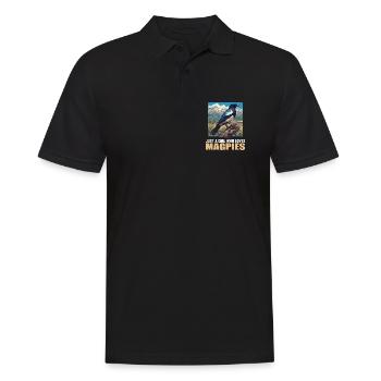 Magpies Magpie - Men's Polo Shirt - black - Front - Kai (181cm)