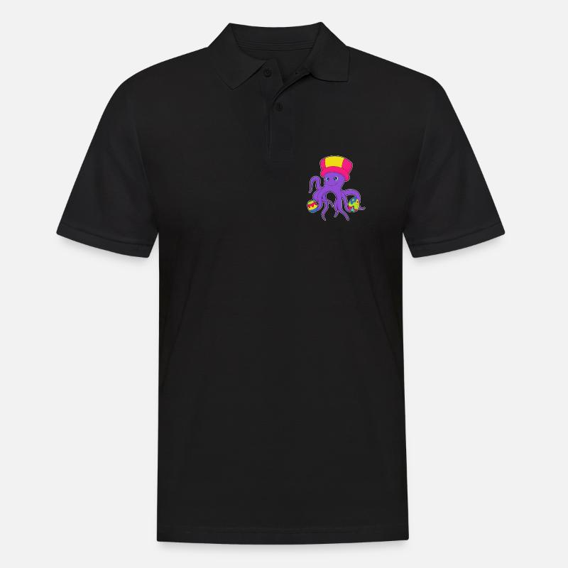 Octopus Easter Easter Eggs - Men's Polo Shirt - black