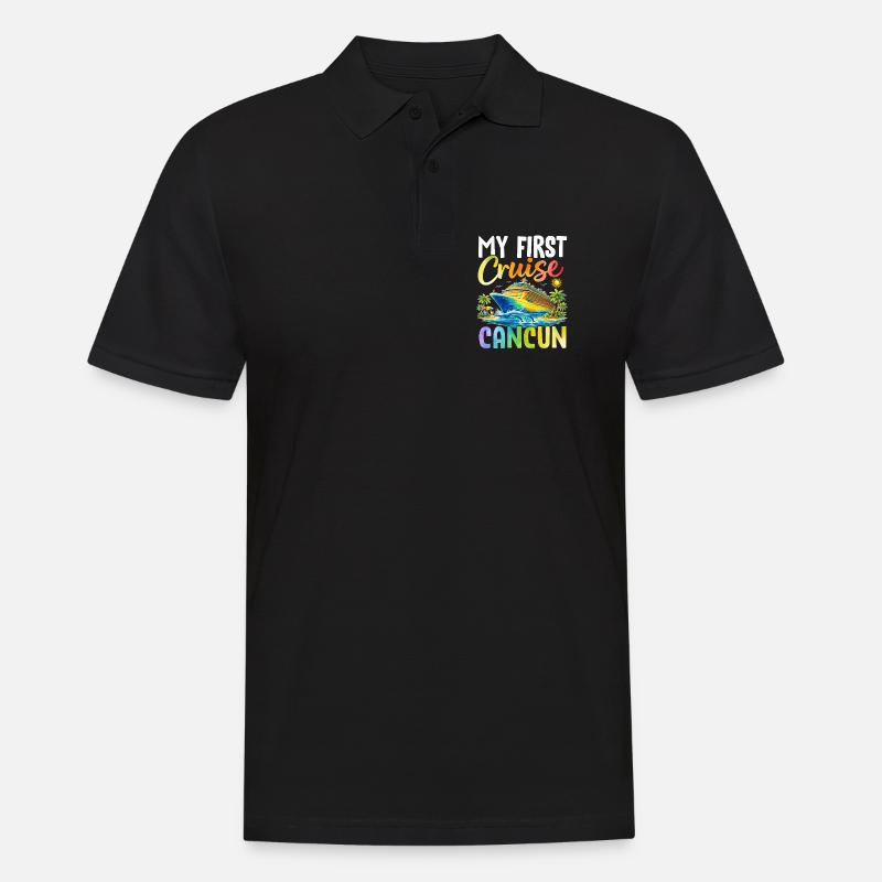 My First Cruise Cancun - Männer Poloshirt - Schwarz