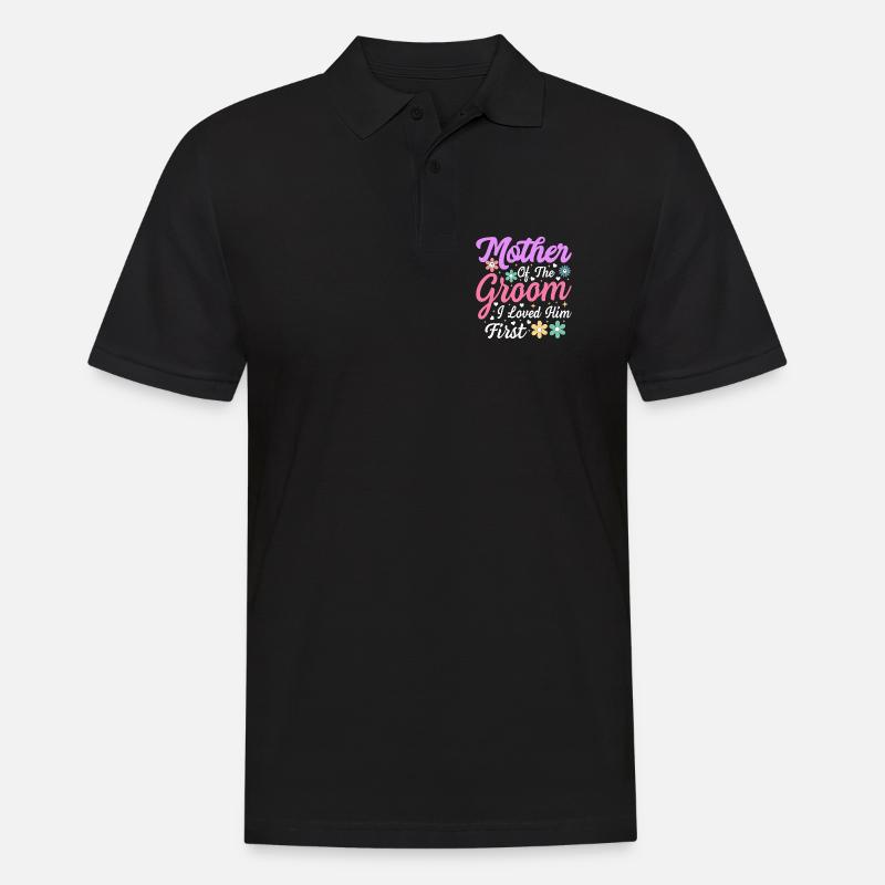Mutter des Bräutigams: First Love - Männer Poloshirt - Schwarz