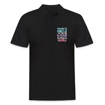 Favorite Uncle of The K-Pop Birthday Girl - Men's Polo Shirt - black - Front - Kai (181cm)