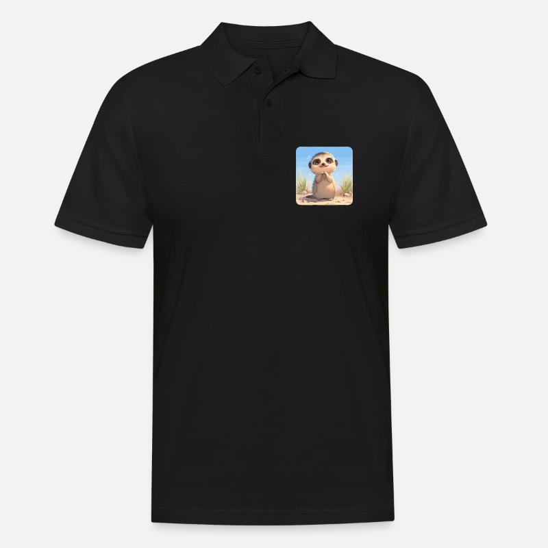 Suricate Erdmännchen - Polo Homme - noir