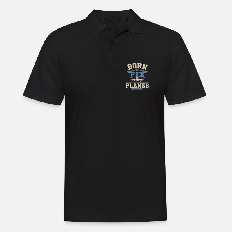 Luftfahrt Ingenieur Flugzeugtechnik Wartung - Männer Poloshirt - Schwarz
