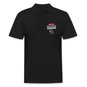 Außer Betrieb Geduldsfaden gerissen - Männer Poloshirt - Schwarz - Vorne - Kai (181cm)
