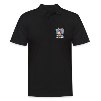  Offizielles Schlafshirt Lustige Französische - Männer Poloshirt - Schwarz - Vorne - Kai (181cm)