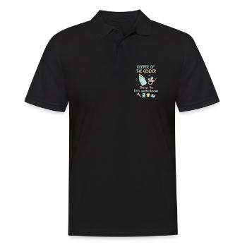Gender Reveal Keeper Of The Gender She Or He - Men's Polo Shirt - black - Front - Kai (181cm)