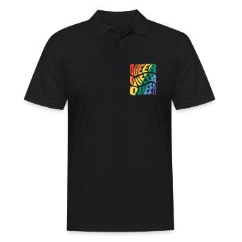 -2026-_LGBTQ_Queer_Queer_Queer_4 - Männer Poloshirt - Schwarz - Vorne - Kai (181cm)