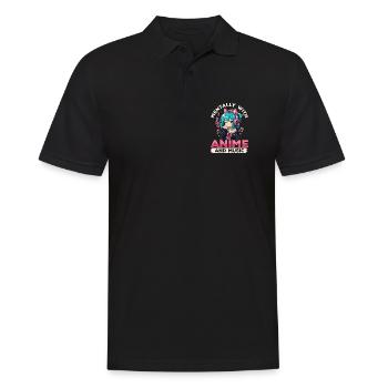 Anime and Music Chibi - Men's Polo Shirt - black - Front - Kai (181cm)