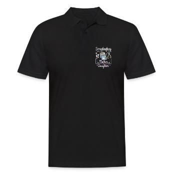 Scrapbooking Mother Daughter - Men's Polo Shirt - black - Front - Kai (181cm)