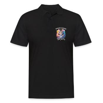Maman Maine Coon - Polo Homme - noir - Devant - Kai (181cm)