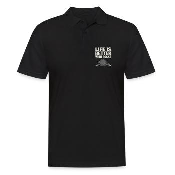 Steinsammler Fossilien Geode Rockhound Mineralien - Männer Poloshirt - Schwarz - Vorne - Kai (181cm)