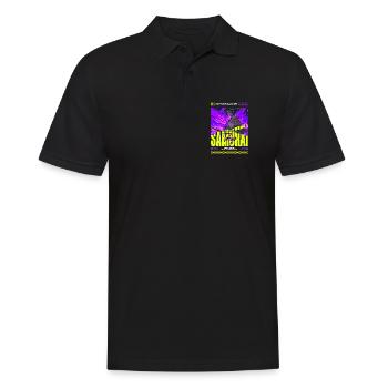 Tokyo Samurai Girl : Esthétique de la Flamme Violette - Polo Homme - noir - Devant - Kai (181cm)