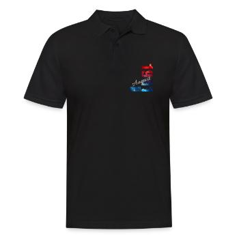 75. Geburtstag Geschenk Original August 1951 - Männer Poloshirt - Schwarz - Vorne - Kai (181cm)