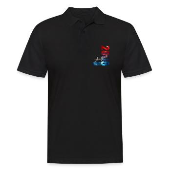 18. Geburtstag Geschenk Original August 2008 - Männer Poloshirt - Schwarz - Vorne - Kai (181cm)