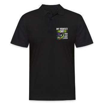 Gamer Gaming Cat Video Game - Männer Poloshirt - Schwarz - Vorne - Kai (181cm)