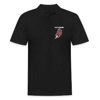 Kaffeeschub Rocket Coffee Bean Funny - Men's Polo Shirt - black - Front - Kai (181cm)