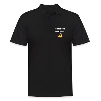 Je suis ton bras droit - Polo Homme - noir - Devant - Kai (181cm)