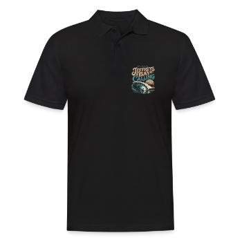 Jeffreys Bay Surfing - Men's Polo Shirt - black - Front - Kai (181cm)