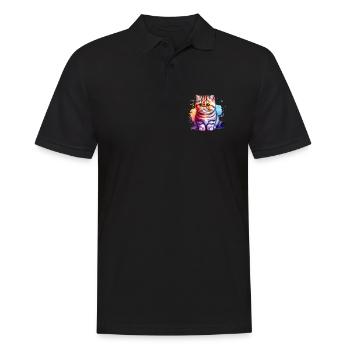 Exotische Kurzhaarkatze Geschenk - Männer Poloshirt - Schwarz - Vorne - Kai (181cm)