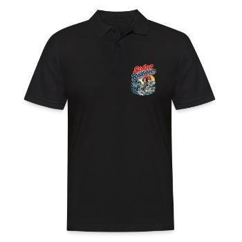 Stolzer Radfahrer Geschenkidee - Männer Poloshirt - Schwarz - Vorne - Kai (181cm)