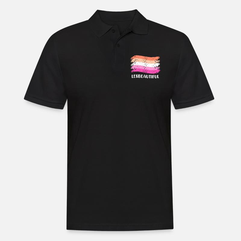 Lesbeautiful Lesbisch LGBT Pride Lesbisch - Männer Poloshirt - Schwarz