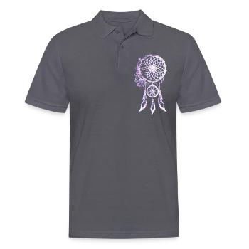 Indian Healing Symbol - Men's Polo Shirt - charcoal grey - Front - Nico (186cm)