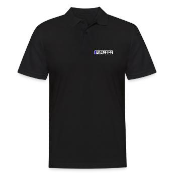Papa 2023 Vater werden Nummernschild - Männer Poloshirt - Schwarz - Vorne - Kai (181cm)