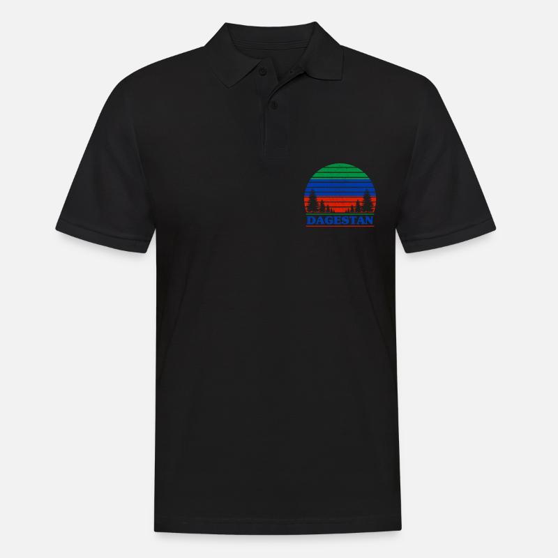 Dagestan - Männer Poloshirt - Schwarz