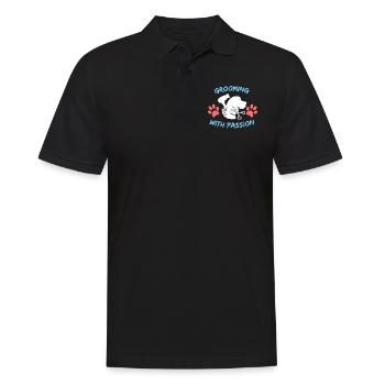 Toilettage avec un style de chien de passion - Polo Homme - noir - Devant - Kai (181cm)