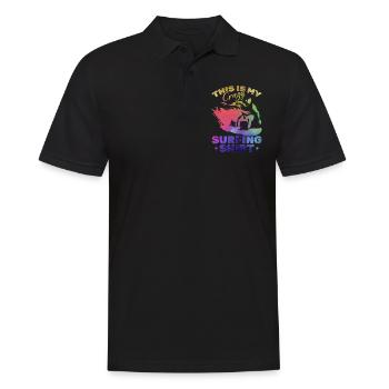 Water Surfing Surfer This Is My Crazy Surf Shirt - Men's Polo Shirt - black - Front - Kai (181cm)