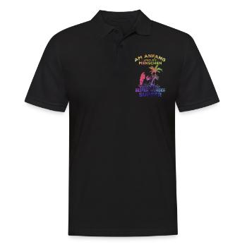 Surfer Water Surfing Surfer Wellenreiten Surfbrett - Männer Poloshirt - Schwarz - Vorne - Kai (181cm)