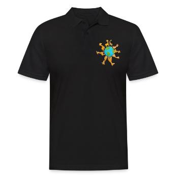 Giraffe Earth Day Giraffes Earth Day Giraffes - Männer Poloshirt - Schwarz - Vorne - Kai (181cm)