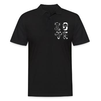 Axolotl LOVE Axolotl Lover Kawaii Axolotl Love - Polo Homme - noir - Devant - Kai (181cm)
