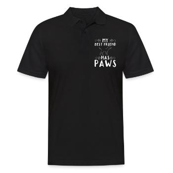 Cute Dog Lover Pet Dog Owner - My Best Friend Has - Männer Poloshirt - Schwarz - Vorne - Kai (181cm)