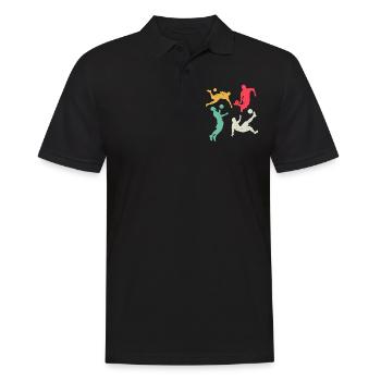 Soccer Sports Soccer Game - Soccer Players - Men's Polo Shirt - black - Front - Kai (181cm)