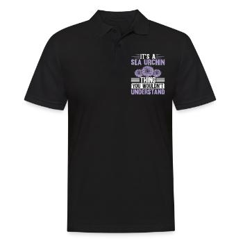 It's A Sea Urchin Thing - Cute Sea Urchin Lover - Men's Polo Shirt - black - Front - Kai (181cm)