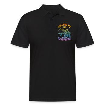Follow Me I Do Crazy Things With My Saxophone - Sat - Men's Polo Shirt - black - Front - Kai (181cm)
