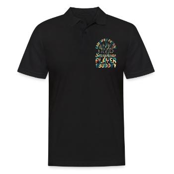 Bébé saxophoniste - Grandpa’s Future Saxophone Play - Polo Homme - noir - Devant - Kai (181cm)