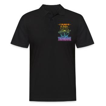 If You Want Me To Listen Talk About Trombone Tromb - Men's Polo Shirt - black - Front - Kai (181cm)