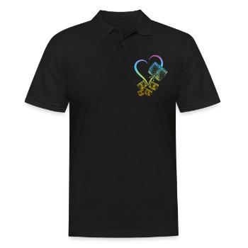 Conga Heart Conga Drum Conga Instruments - Men's Polo Shirt - black - Front - Kai (181cm)