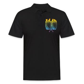 Conga With Dogs Conga Player And Dog Lover Congas - Men's Polo Shirt - black - Front - Kai (181cm)