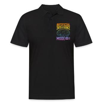 Machine Learning - Artificial Intelligence Mode On - Männer Poloshirt - Schwarz - Vorne - Kai (181cm)
