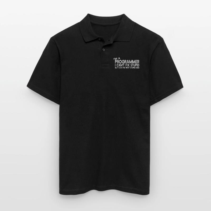 I'm a Programmer I can't fix stupid - Programmer H Men's Polo Shirt