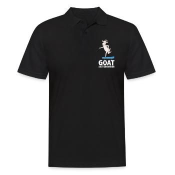 GOAT Skateboarder - Funny Skateboarding GOAT - Männer Poloshirt - Schwarz - Vorne - Kai (181cm)