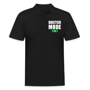 Mode Médecin Activé - Médecin Hospitalier Humour Médical - Polo Homme - noir - Devant - Kai (181cm)