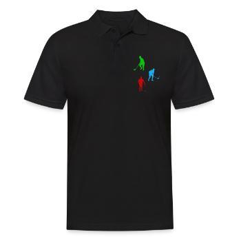 Silhouettes de joueur de floorball Silhouette de floorball - Polo Homme - noir - Devant - Kai (181cm)