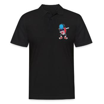 Rugby Ball Rugby Dab Dance Rugby Player - Männer Poloshirt - Schwarz - Vorne - Kai (181cm)